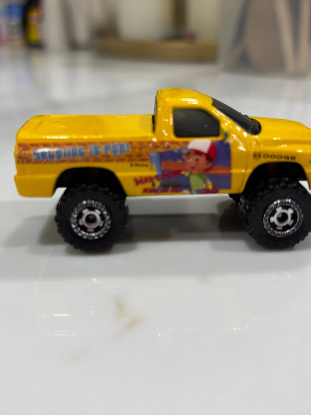 2002 Mattell Matchbox Toys, Handy Manny Yellow Kids Monster Truck Toy -